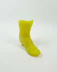 1940s FENTON PRESSED COLOUR MILK GLASS BOOT/MINI VASE