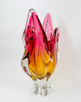 1960s SKLO UNION GREEN SOMMERSO GLASS VASE BY JOSEF HOSPODKA