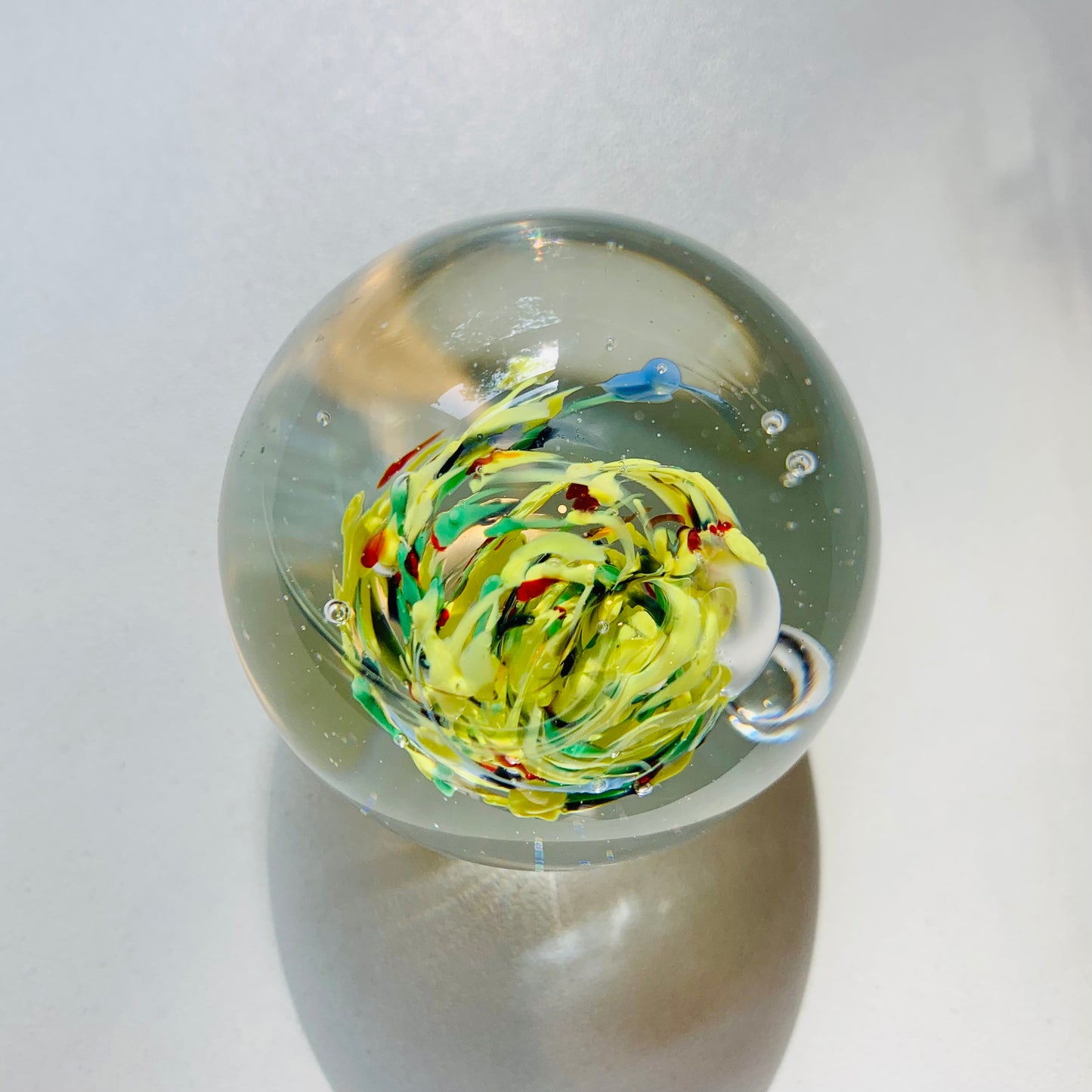 YELLOW SPATTER PAPERWEIGHT