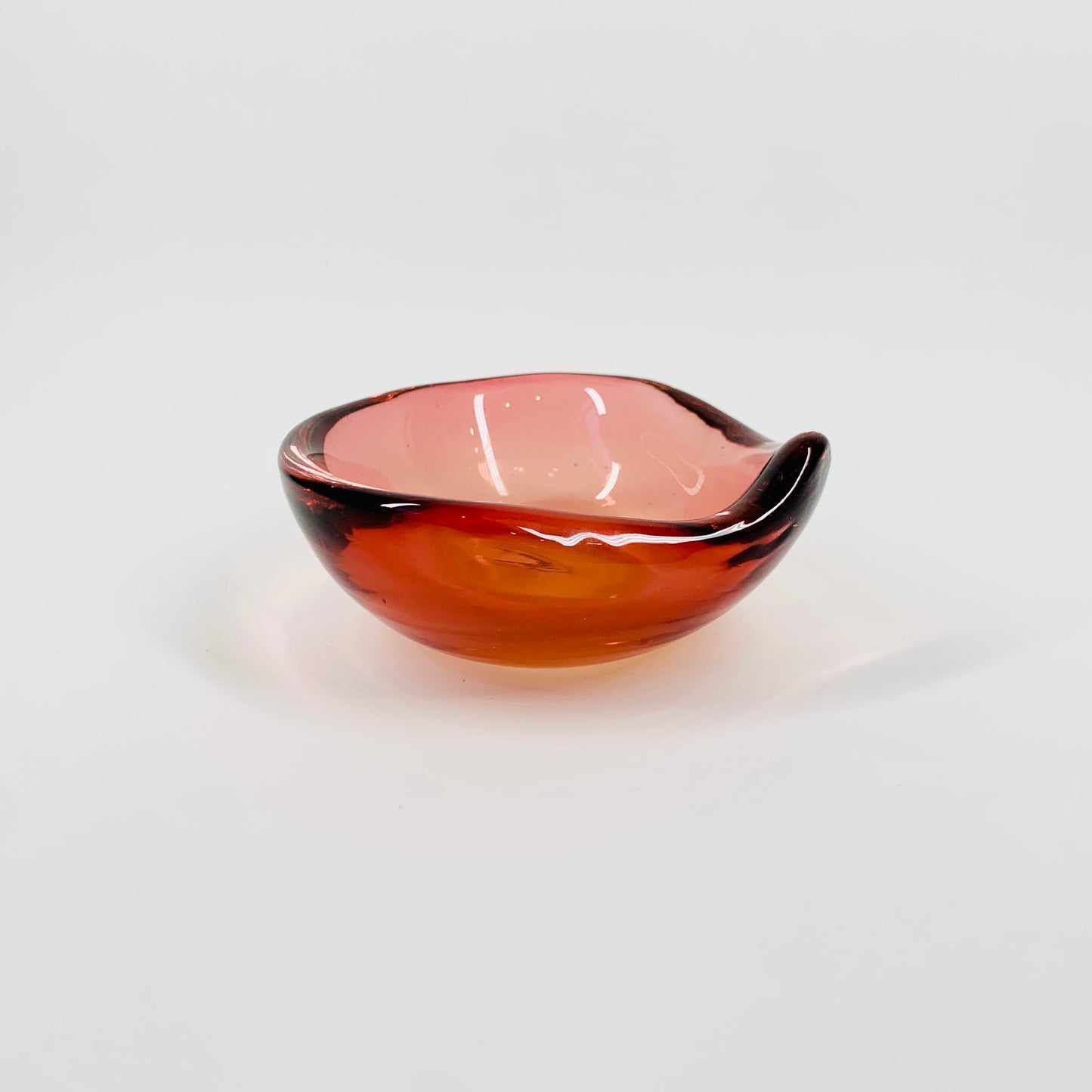 1950s SALMON PINK MURANO GLASS BOWL