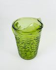 1970s ANCHOR HOCKING GREEN BARK GLASS TUMBLERS