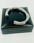 SIGNED 1990s TOM FORD GUCCI STERLING SILVER BAMBOO CUFF