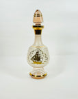 1950s PINK GOLD GILDED SHIP GLASS DECANTER SET