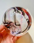 WHITE SWIRLS ABSTRACT PAPERWEIGHT