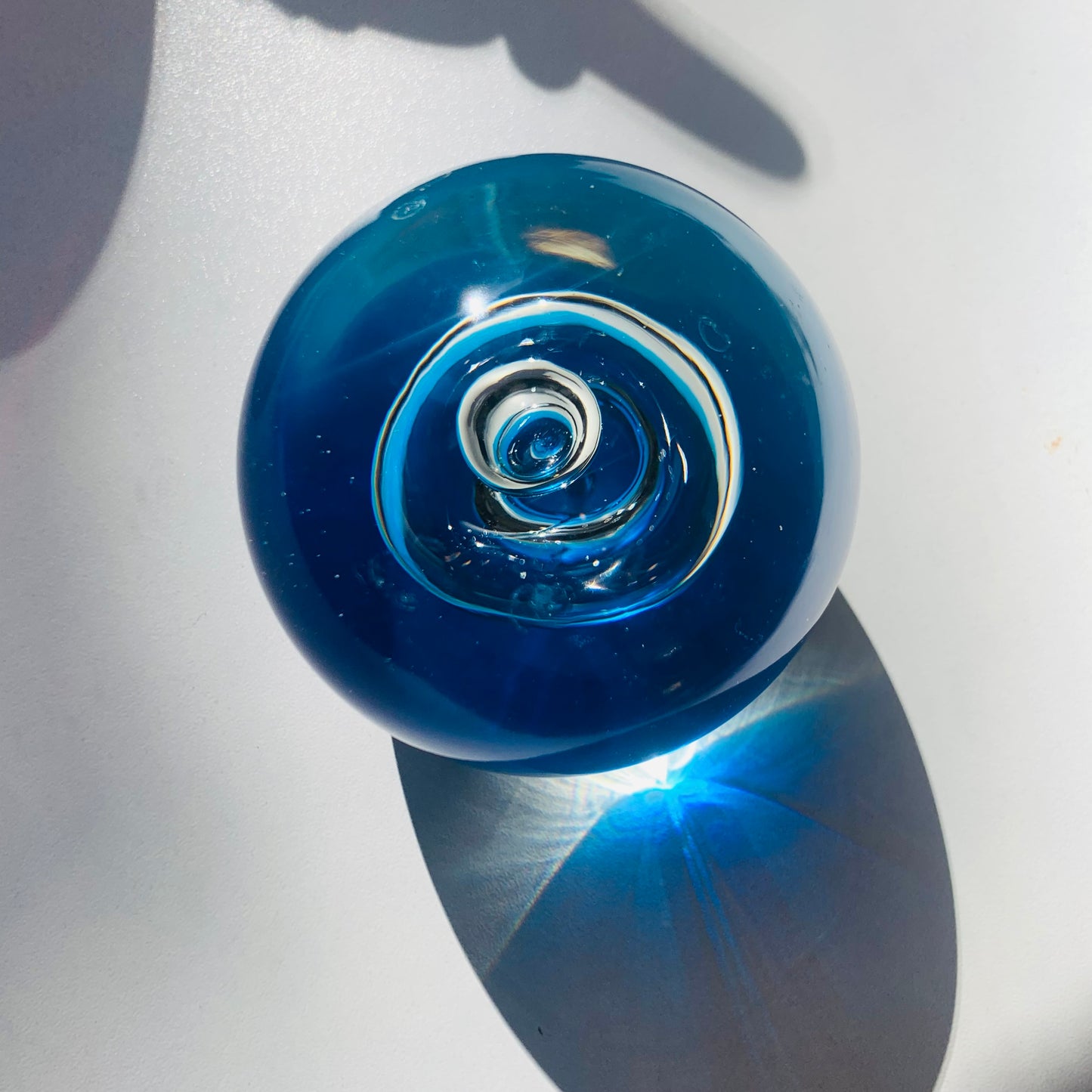 COBALT BLUE SPACE AGE PAPERWEIGHT