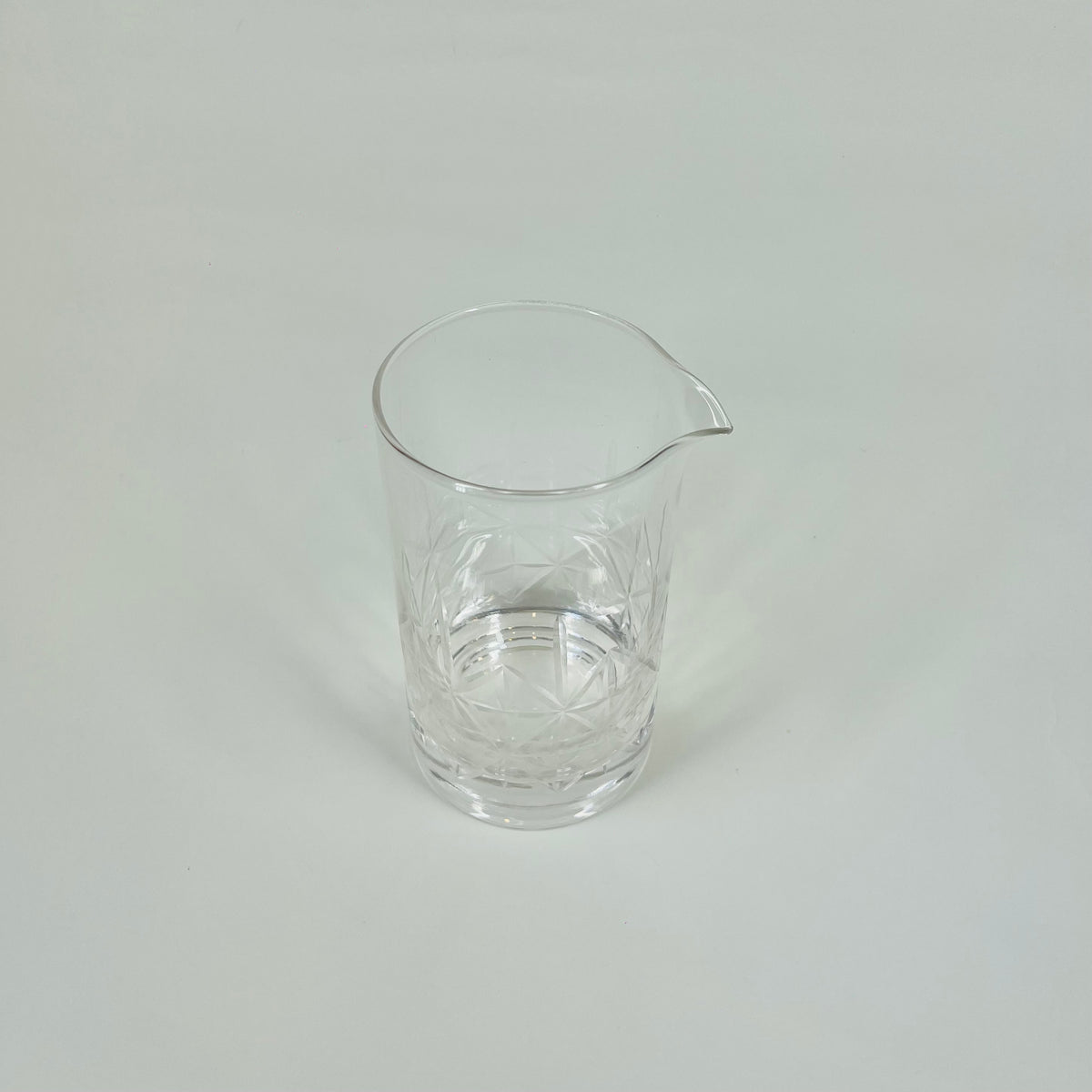 1950s ETCHED CRYSTAL COCKTAIL MIXER