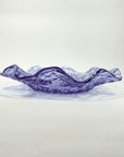 1960s SWEDISH PUKEBERG NEODYMIUM PURPLE ICE GLASS PLATE