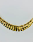 1950s ROLLED GOOD TEXTURED CLEOPATRA NECKLACE