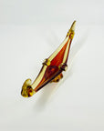 1950s MURANO RED AMBER GLASS GONDOLA/ASHTRAY