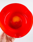 1970s JAPANESE CASED RED ORANGE GLASS ASHTRAY/BOWL