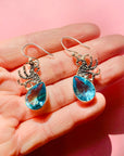 SILVER TOPAZ EARRINGS