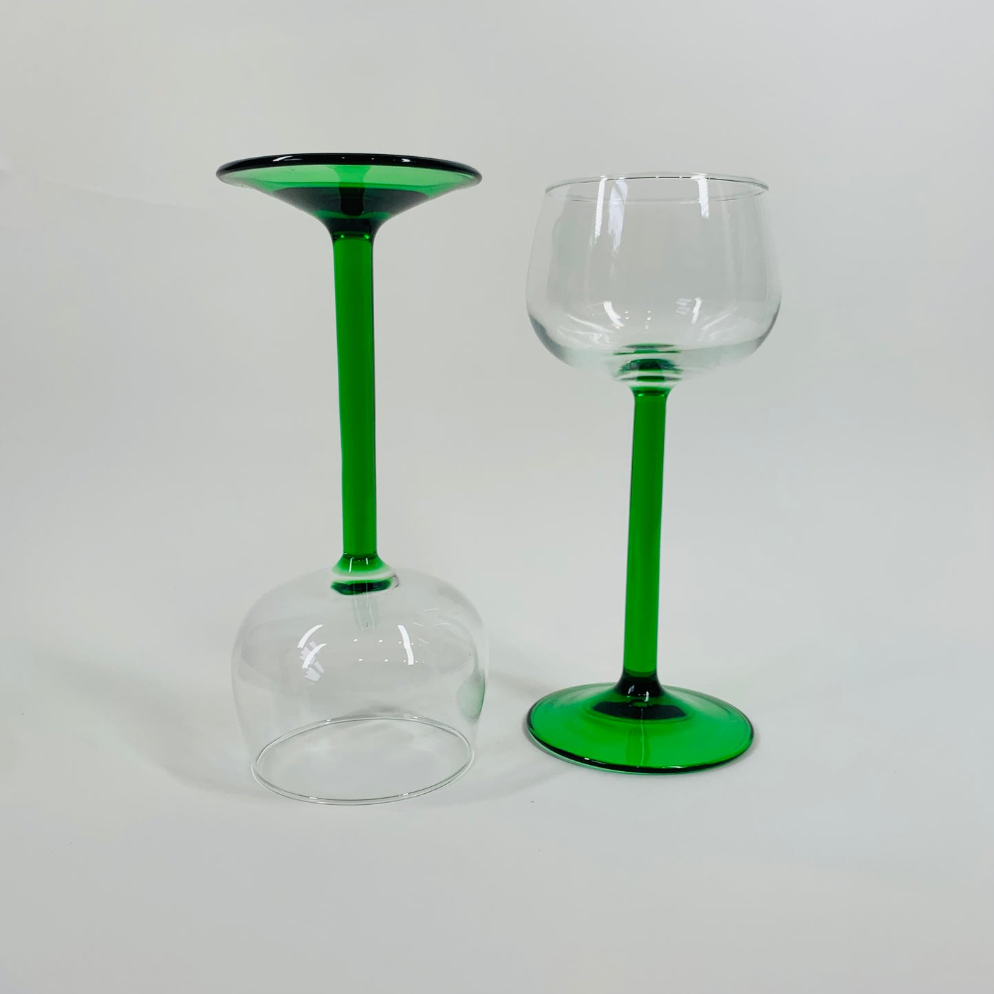 70s LUMINARC GREEN GLASSES