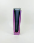XL 1950s NEODYMIUM PURPLE MURANO SOMMERSO FACETED GLASS BLOCK VASE