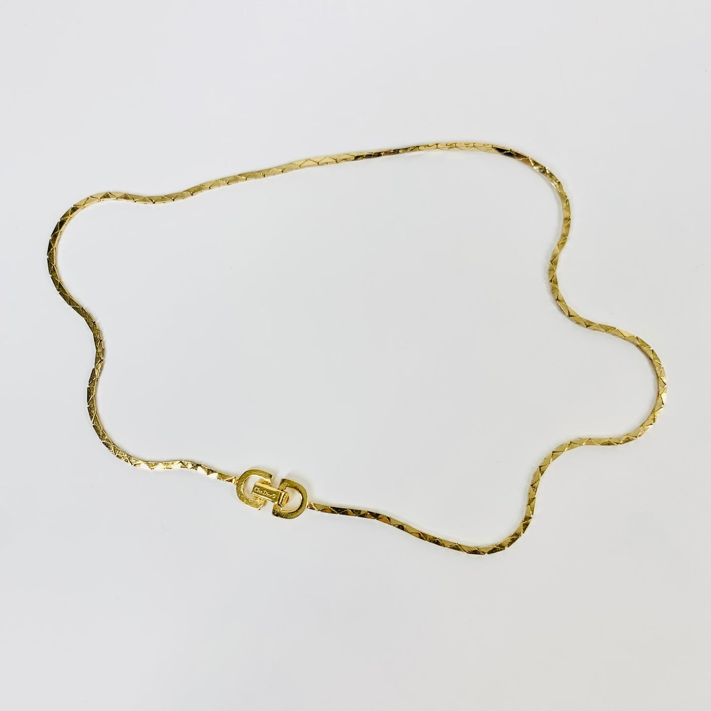 1990s CHRISTIAN DIOR FANCY LINKS CHAIN NECKLACE