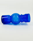 1960s HOLMEGAARD COBALT BLUE GLASS SPACE AGE HOOP VASE