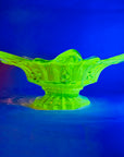 STARBURST URANIUM GLASS BOWL