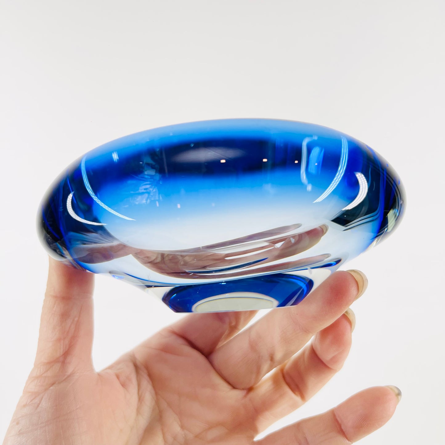 1950s MURANO COBALT BLUE SOMMERSO BOWL/ASHTRAY