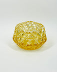 ANTIQUE VICTORIAN CITRINE DIAMOND CUT CRYSTAL VANITY BOX