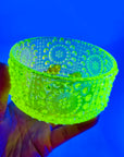 MIDCENTURY FINNISH URANIUM GLASS GRAPPONIA BOWL BY NANNY STILL FOR RIIHIMAEN LASI
