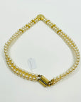 1950s GERMAN COSTUME DOUBLE STRANDS PEARL NECKLACE WITH HEART PENDANT