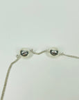 1990s CHANEL SILVER INFINITY BALL CHAIN NECKLACE
