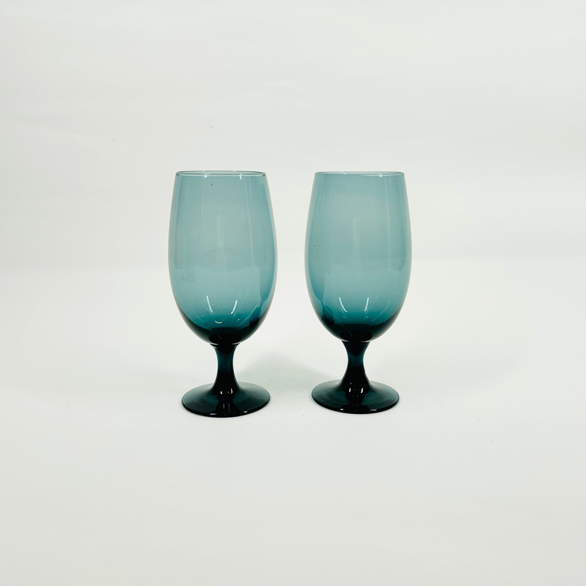 1960s SWEDISH CHRISTINA BLUE TEAL CASED GLASSES