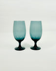 1960s SWEDISH CHRISTINA BLUE TEAL CASED GLASSES