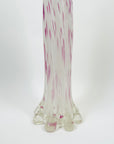 1980s CZECH PINK SPATTER GLASS FLOWER SHAPED VASE
