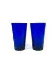 1980s LIBBEY COBALT BLUE HIGHBALL GLASSES
