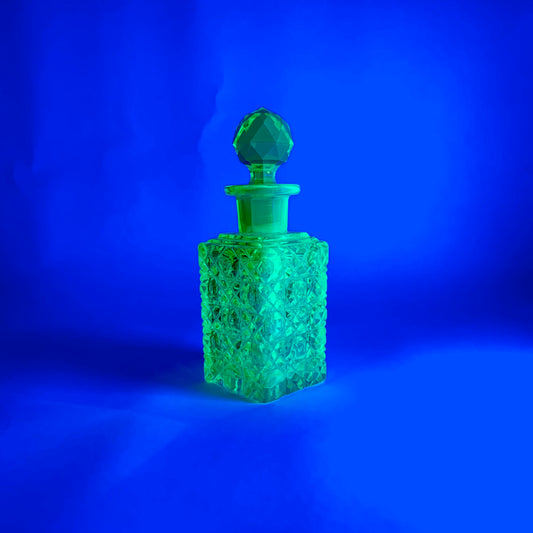 URANIUM GLASS PERFUME BOTTLE