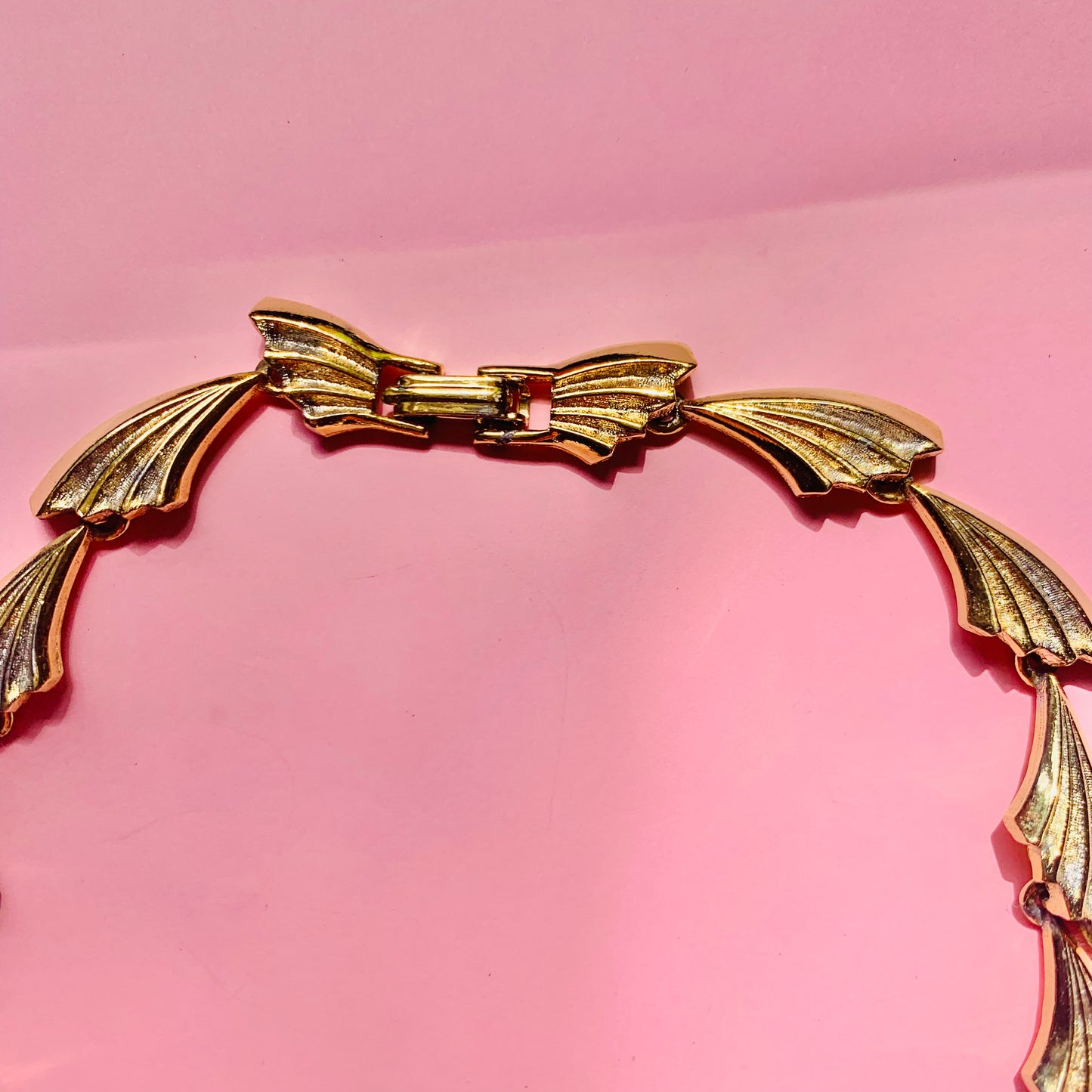 70s ANGEL WING LINKS CLEOPATRA NECKLACE