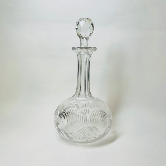 ART DECO CUT CRYSTAL MINI DECANTER