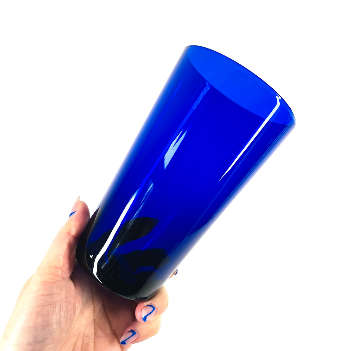 1980s LIBBEY COBALT BLUE HIGHBALL GLASSES