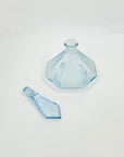 ANTIQUE ART DECO BLUE SATIN GLASS PERFUME BOTTLE