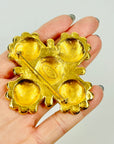 2003 CHANEL FILIGREE CROSS BROOCH