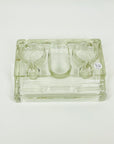 ANTIQUE VICTORIAN DESK GLASS INK WELL SET
