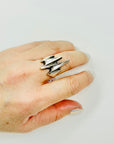 1960s GEORG JENSEN BRUTALIST SILVER RING