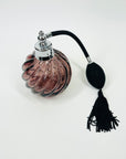 1980s PURPLE SILVER AVENTURRINE PERFUME BOTTLE/ATOMISER