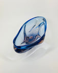 CZECH GLASS BLUE PINK BOWL