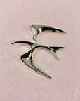 1980s SARAH COVENTRY STAINLESS STEEL BIRD BROOCH