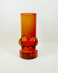 1960s FINNISH RIIHIMAEN RED ORANGE GLASS VASE