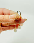 VINTAGE TIFFANY & CO. 18K GOLD PEARLS BY THE YARD PIERCED EARRINGS BY ELSA PERETTI