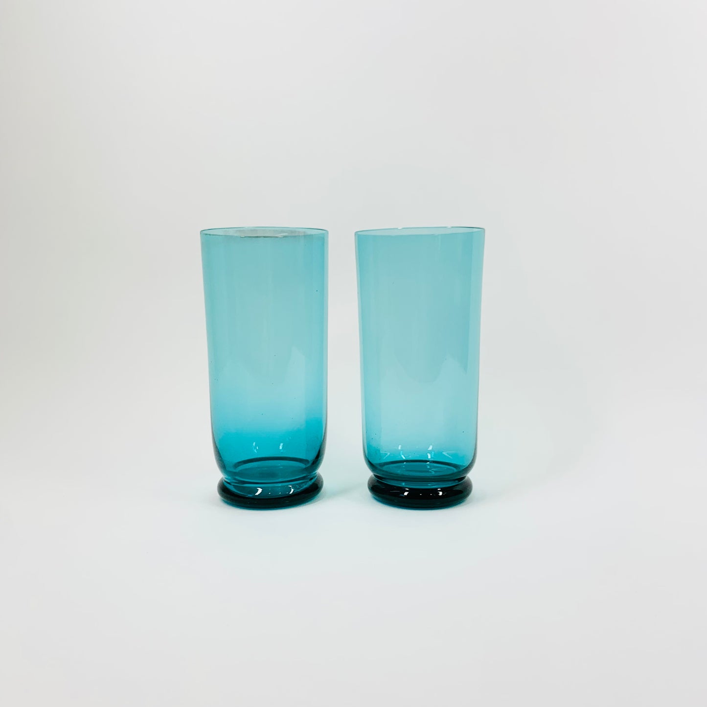 Rare complete Space Age Swedish turquoise blue glass pitcher/jug set with matching glasses and swizzle stick