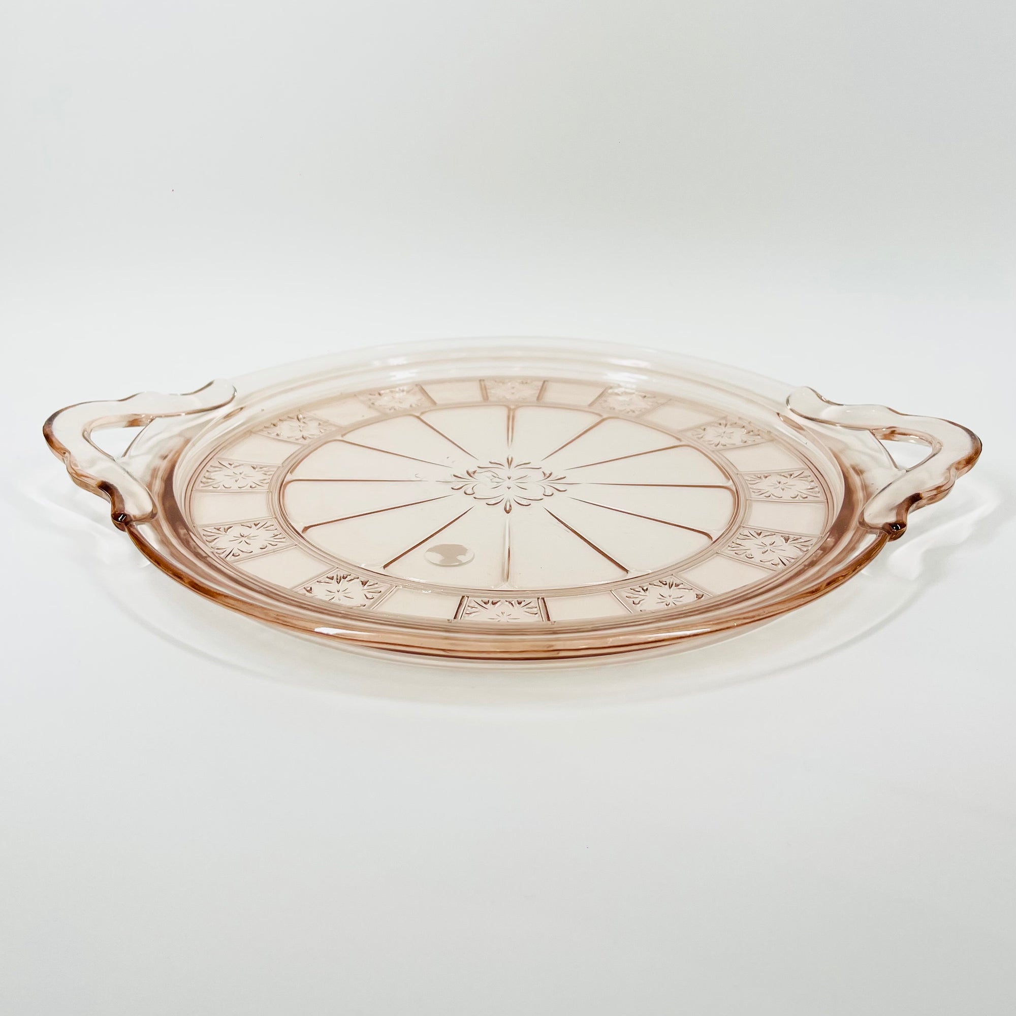 ANTIQUE DEPRESSION PINK PRESSED GLASS PLATE/BOWL/DINNER SERVICE
