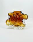 1960s FINNISH AMBER BARK GLASS VASE BY KAJ BLOMQVIST