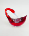 1950s MURANO RUBY RED NEODYMIUM GLASS BIRD PAPERWEIGHT/SCULPTURE