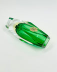 1950s MURANO FACETED SMALL BLOCK GREEN MANDRUZZATO VASE