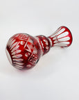 RED BOHEMIAN CRYSTAL VASE
