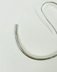 1990s CHANEL SILVER LARGE COCO HOOPS EARRINGS