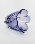 1970s JAPANESE HINERI PURPLE SOMMERSO GLASS HANDKERCHIEF VASE
